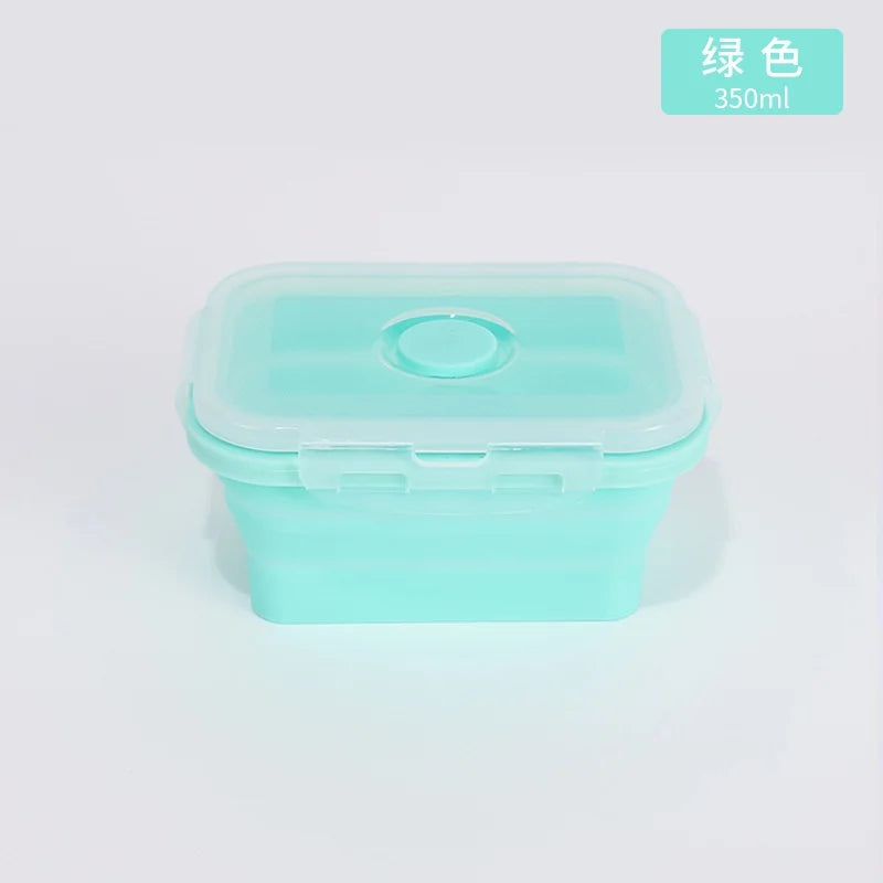 4PS Collapsible Food Storage Containers with Lids & Vent,, Kitchen Stacking Silicone Collapsible Meal Prep Container Set For