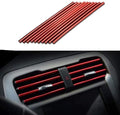 10Pcs 20Cm Car Air Conditioner Outlet Decorative U Shape Moulding Trim Decor Strips Car Styling Car Door Edge Corner Protector