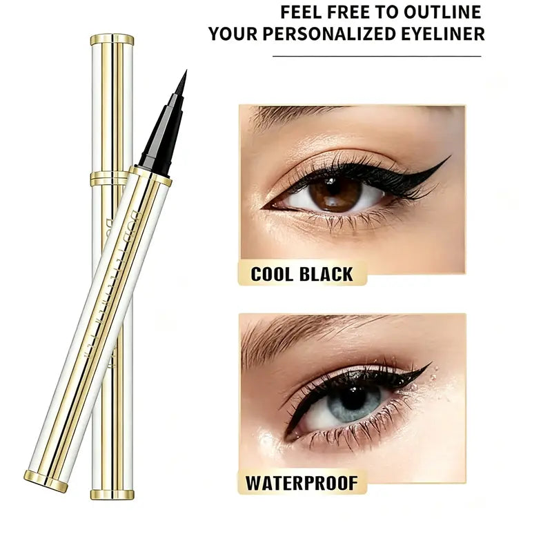 Eyeliner Pen Defined Eyes Long-Lasting Smudge-Proof, Smooth Thick Tip Cosmetic Tool for Precise Daily Eye Makeup, Beginner-Friendly & All-Day Wear