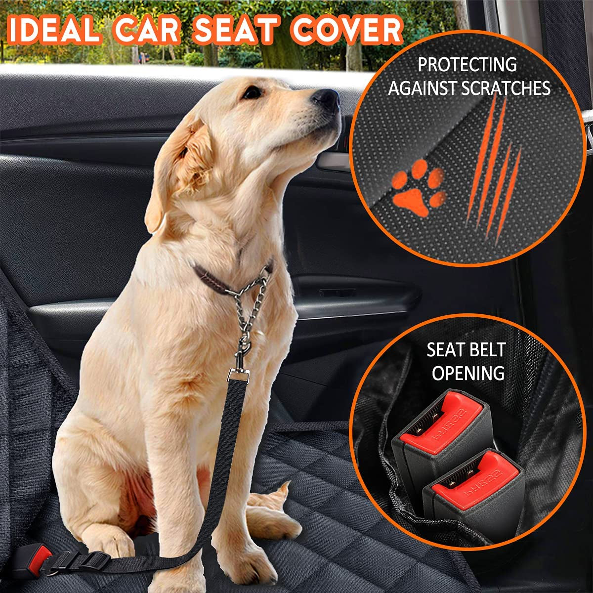 Ultimate Premium Dog Car Seat Cover - Protect Your Back Seat in Style!
