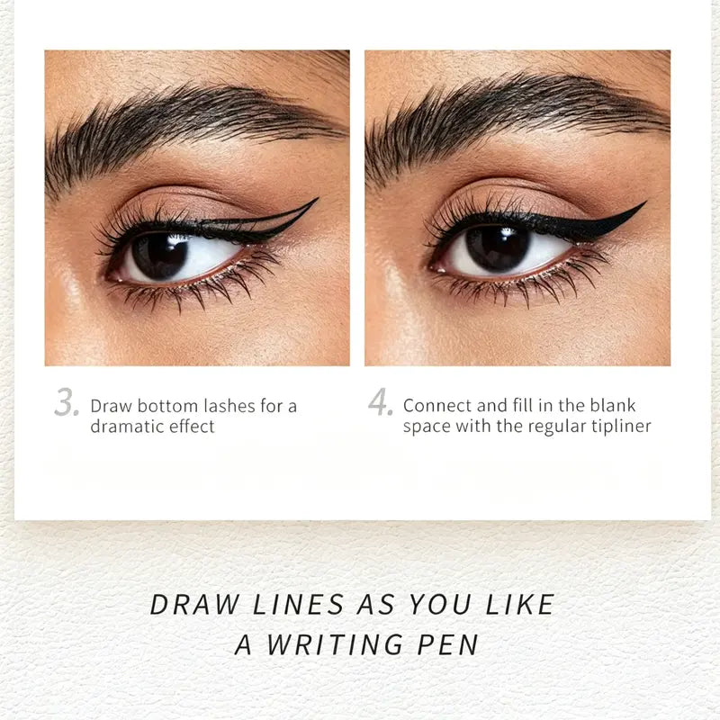 Eyeliner Pen Defined Eyes Long-Lasting Smudge-Proof, Smooth Thick Tip Cosmetic Tool for Precise Daily Eye Makeup, Beginner-Friendly & All-Day Wear