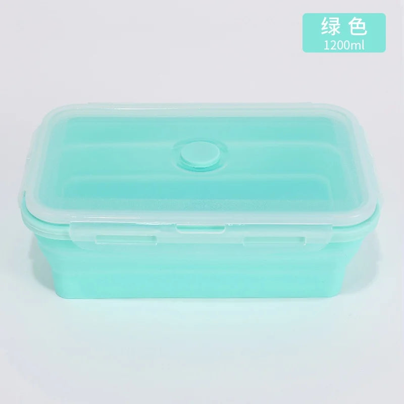 4PS Collapsible Food Storage Containers with Lids & Vent,, Kitchen Stacking Silicone Collapsible Meal Prep Container Set For