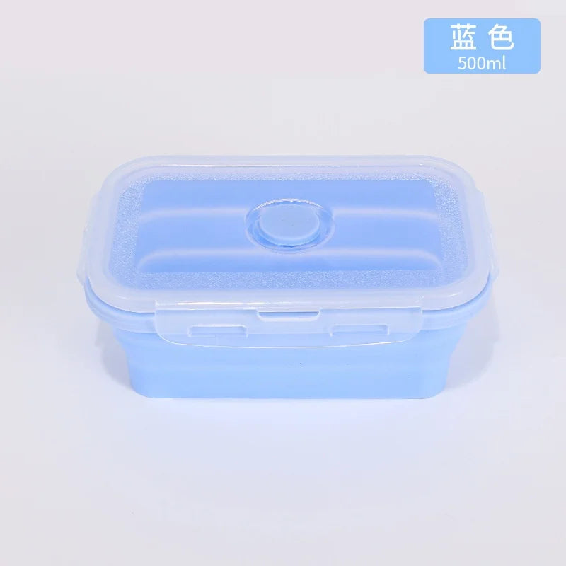 4PS Collapsible Food Storage Containers with Lids & Vent,, Kitchen Stacking Silicone Collapsible Meal Prep Container Set For