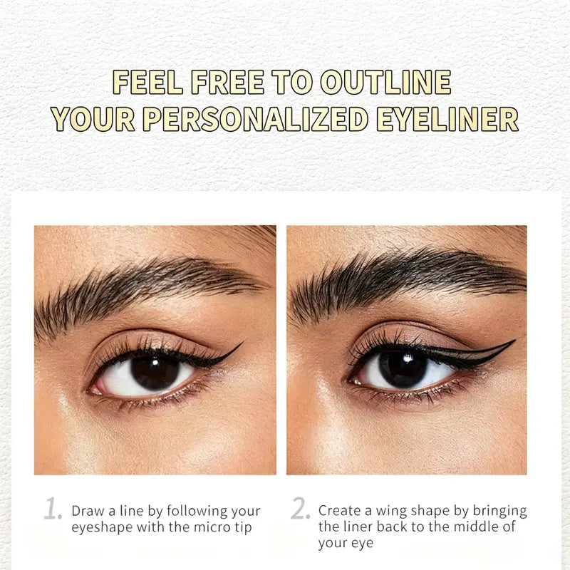 Eyeliner Pen Defined Eyes Long-Lasting Smudge-Proof, Smooth Thick Tip Cosmetic Tool for Precise Daily Eye Makeup, Beginner-Friendly & All-Day Wear