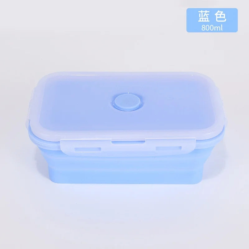 4PS Collapsible Food Storage Containers with Lids & Vent,, Kitchen Stacking Silicone Collapsible Meal Prep Container Set For