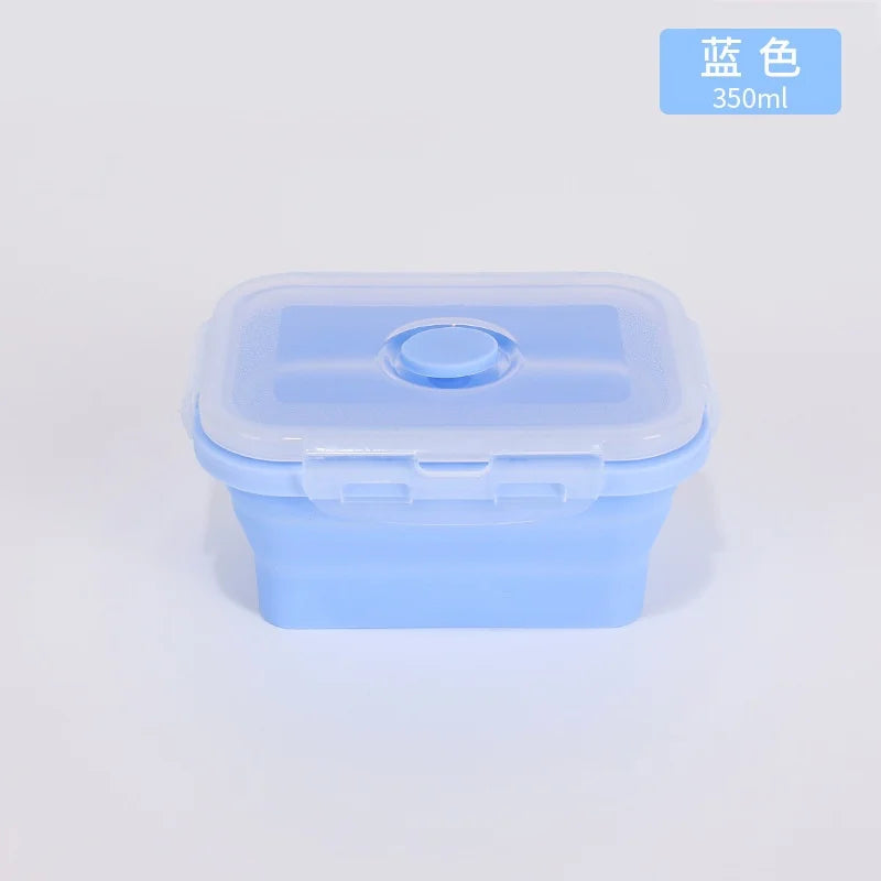 4PS Collapsible Food Storage Containers with Lids & Vent,, Kitchen Stacking Silicone Collapsible Meal Prep Container Set For