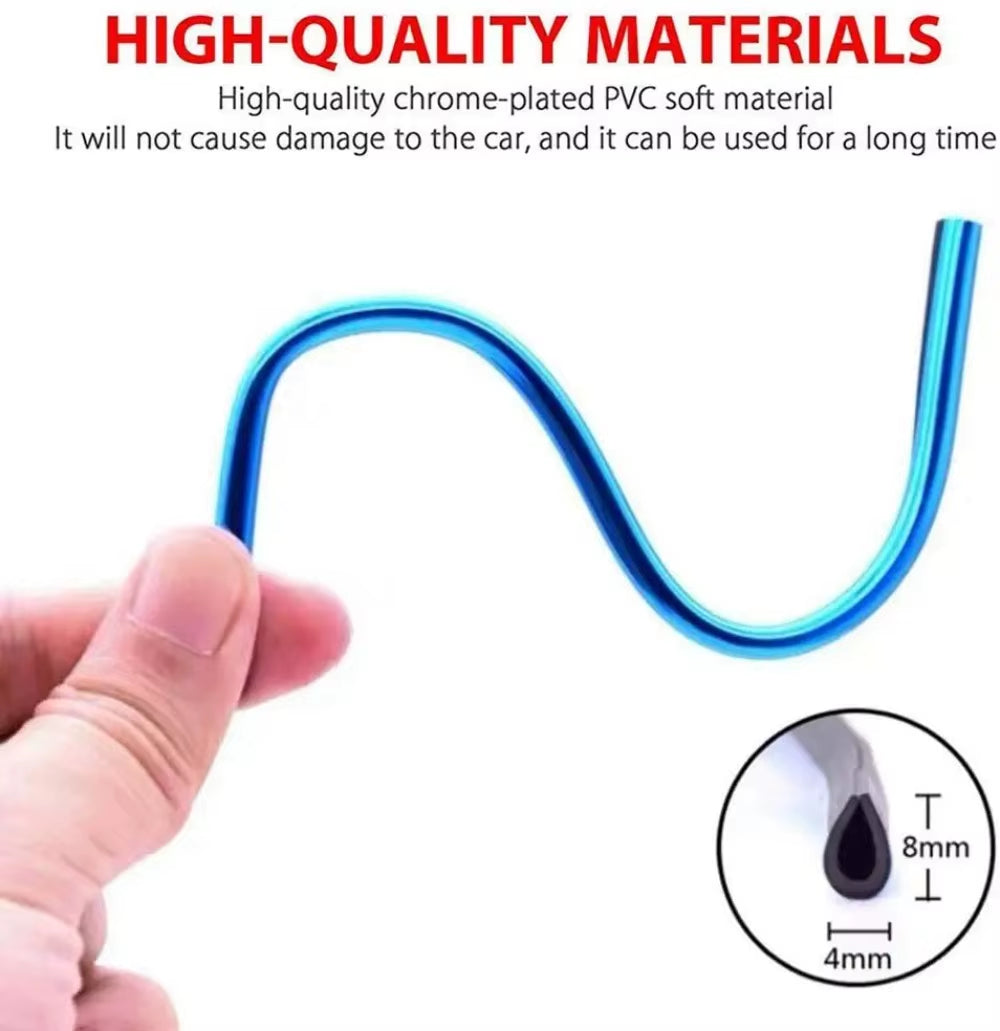 10Pcs 20Cm Car Air Conditioner Outlet Decorative U Shape Moulding Trim Decor Strips Car Styling Car Door Edge Corner Protector