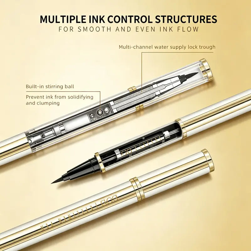 Eyeliner Pen Defined Eyes Long-Lasting Smudge-Proof, Smooth Thick Tip Cosmetic Tool for Precise Daily Eye Makeup, Beginner-Friendly & All-Day Wear